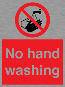 No hand washing